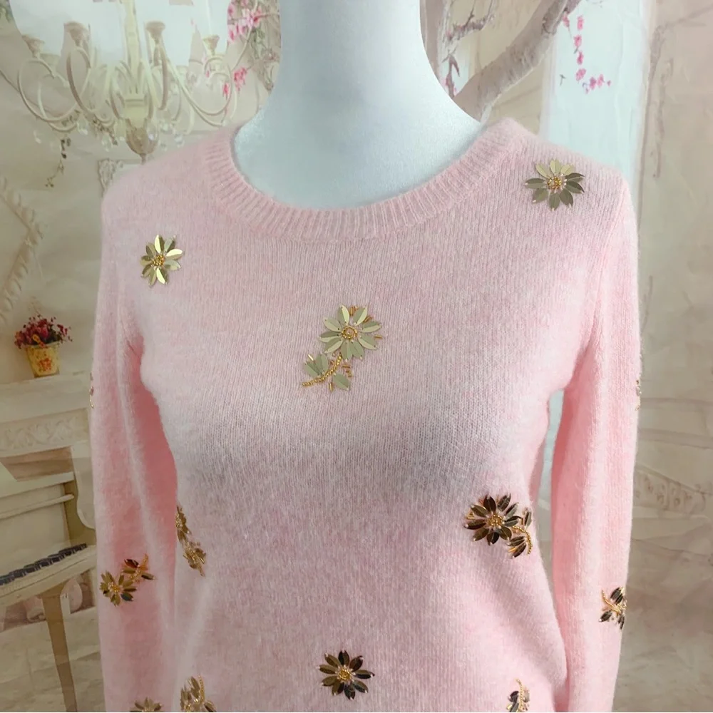 Lilly Pulitzer Kalaya Sequin Floral Sweater - Picture 7 of 11